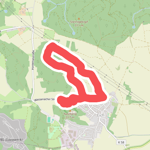 Rundwanderweg Andernach-Eich Variante grün