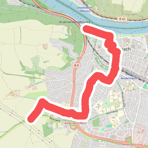 Rheinburgenweg Zugangsweg Andernach