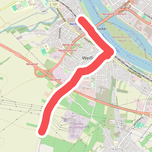 Rheinburgenweg Zugangsweg Weißenthurm