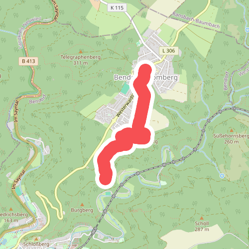Rheinsteig-Zuweg Bendorf-Stromberg
