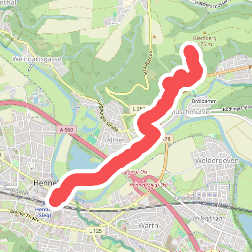 Bergischer Weg Zuweg Hennef