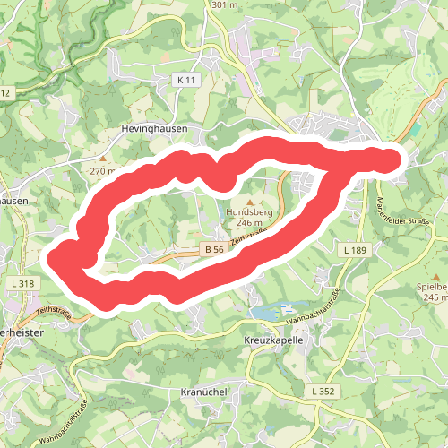 Much Rundweg T "auf dem Kopf"