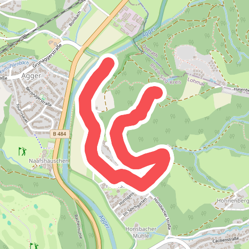 Wanderweg Doppelbalken Neuhonrath