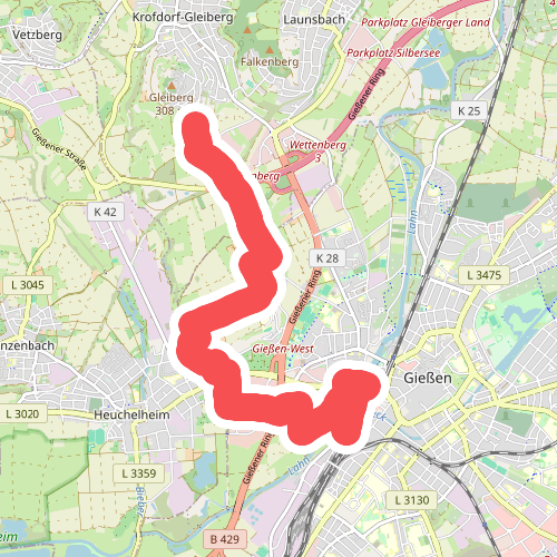 Zugangsweg zum Lahnwanderweg (ab Hbf Gießen)