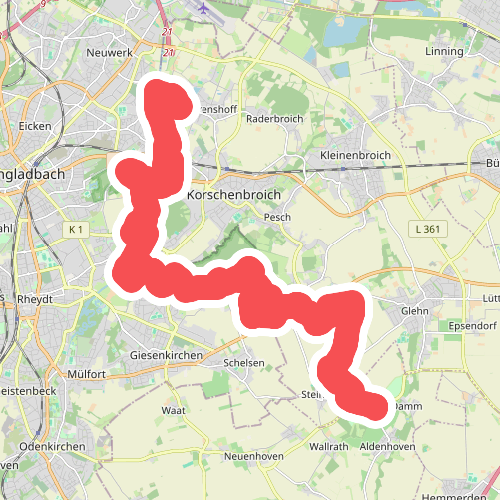 U-Weg Schloß Myllendonk - Schloß Dyck