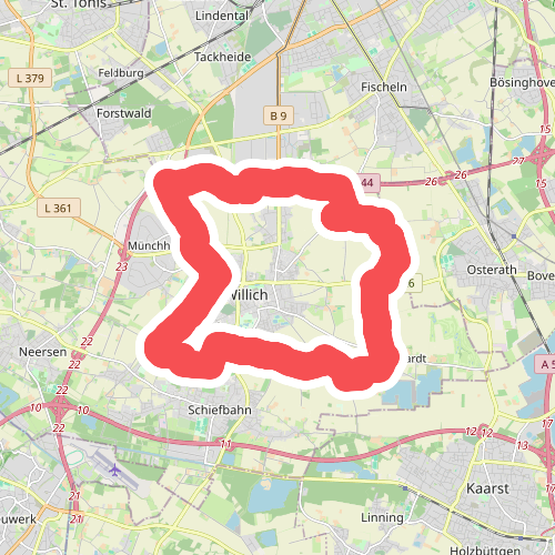 Willich Rundweg Kreis