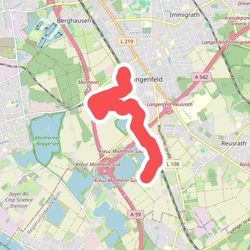 Neanderlandsteig Zuweg Bahnhof Langenfeld