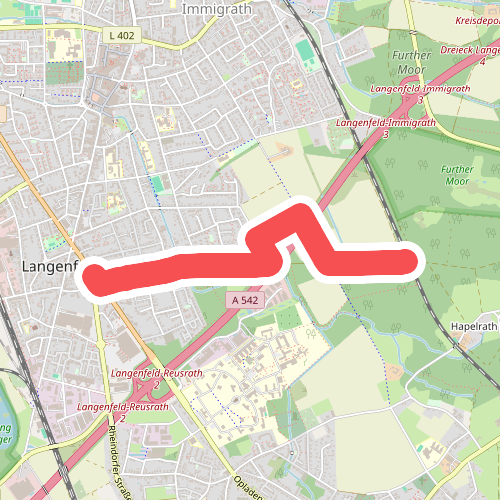 Neanderlandsteig Zuweg Reusrath Nord
