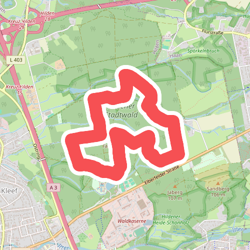 Laufstrecke Kaninchen (Hildener Stadtwald)