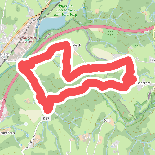 Overath-Vilkerath Rundweg A4 Entdeckertour romantisches Schlingenbach
