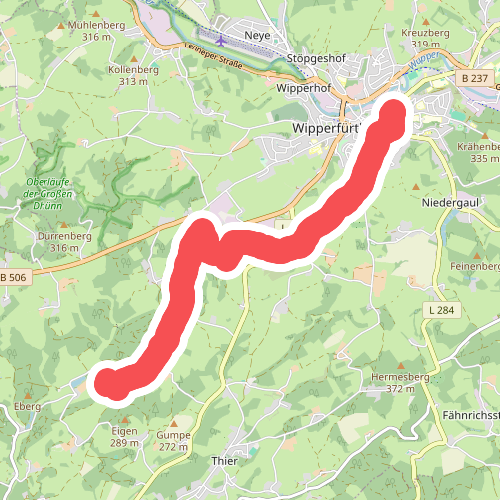 [=] Ortsweg Wipperfürth—Oberschwarzen