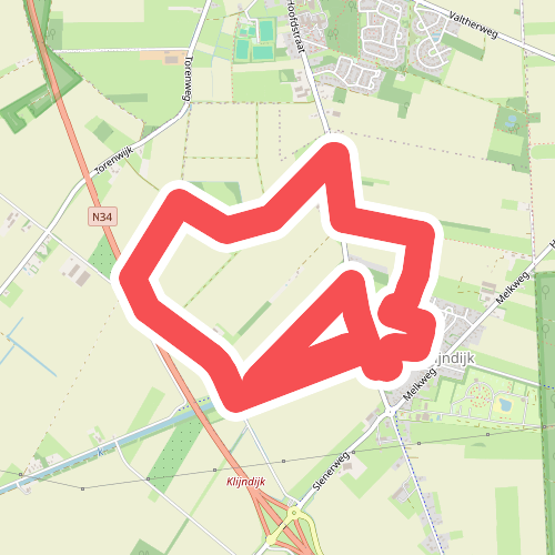 Klijndijk Ommetje Esroute blauw