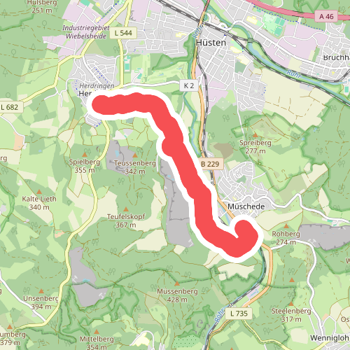 [=] Wanderweg von Müschede nach Herdringen