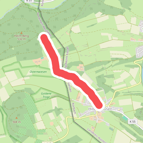 Zugangsweg Sauerland Höhenflug von Hillershausen