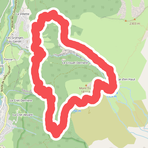 La Gruvaz - Le Truc - Alpage de Miage
