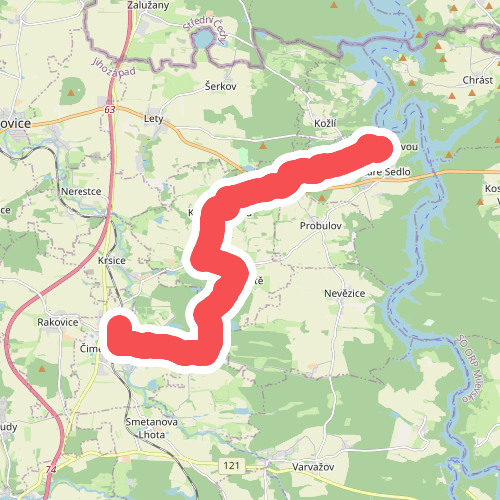[M] Čimelice - Orlík nad Vltavou