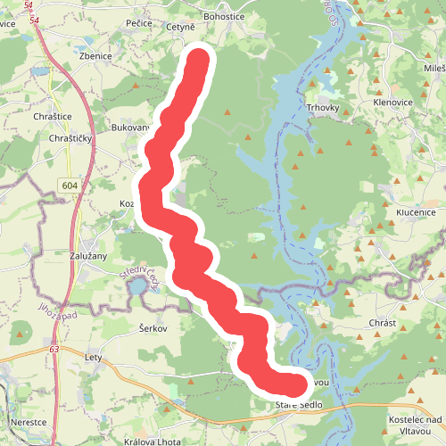 [Z] Kamenná - Orlík nad Vltavou