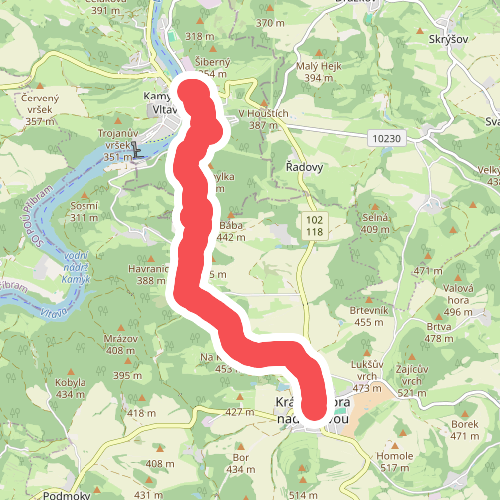 [M] Kamýk nad Vltavou - Krásná hora