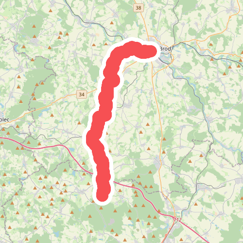 [M] Černý rybník - Úsobí - Poděbaby - Papšíkov - Havlíčkův Brod
