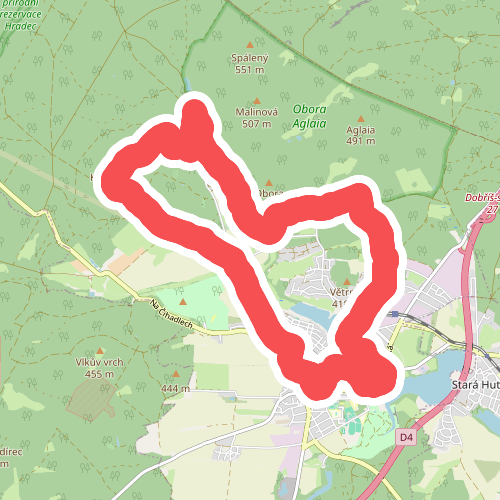 [Z] Dobříš - Kazatelna, okružní trasa