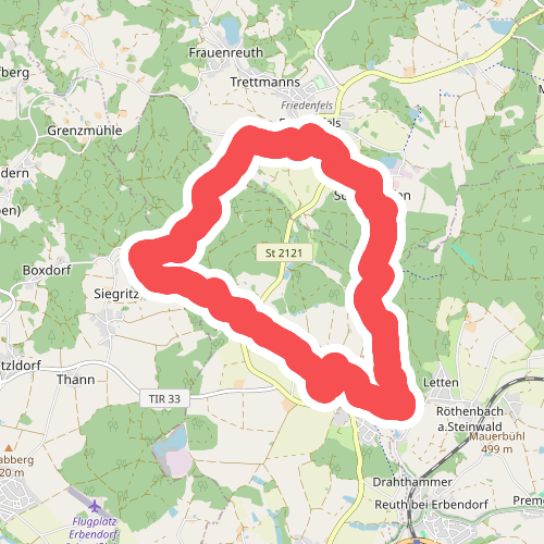 Friedenfels Rundwanderweg grün