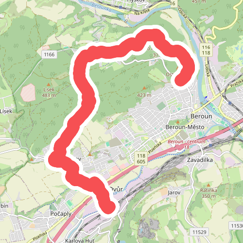 [Z] Králův Dvůr - Děd - Beroun, chaty
