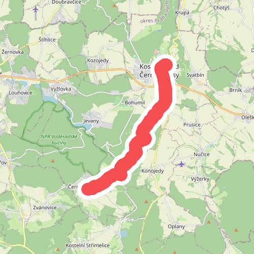 [Č] Kostelec nad Č. Lesy - Č. Voděrady