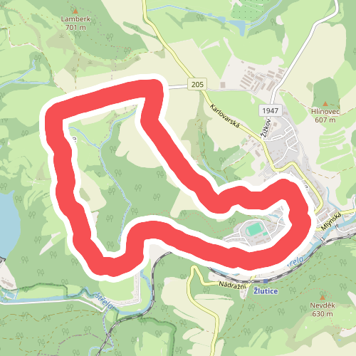 [Z] Žlutice - Verušice (okruh)