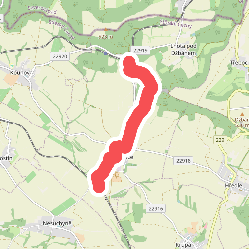 NS Z Mutějovic na hrad Džbán