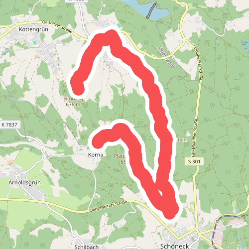 Gelbe Wandermarkierung