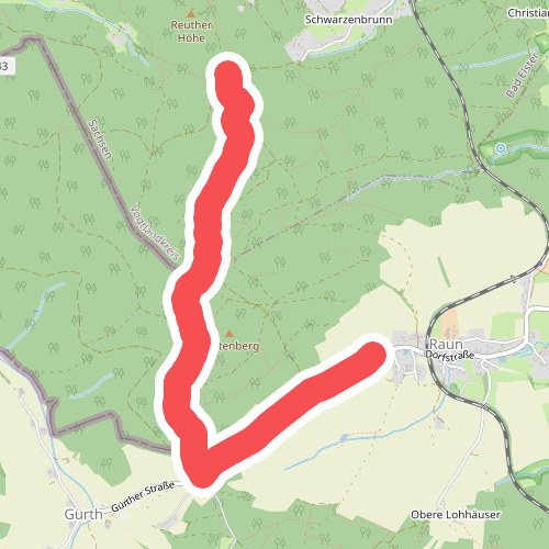 Wanderweg gelber Strich