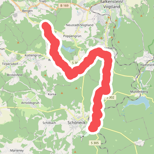 Grüne Wandermarkierung