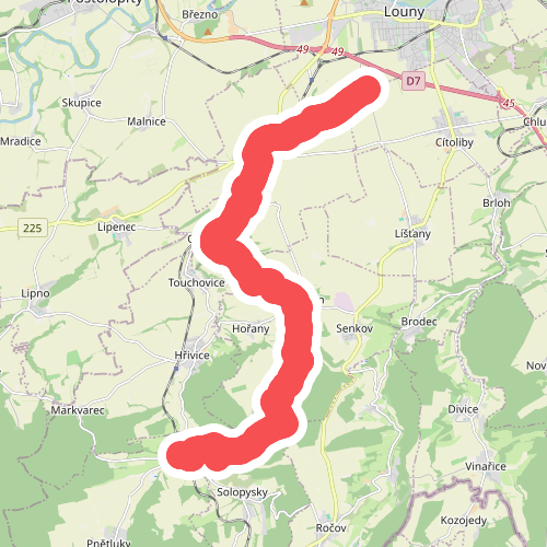 [M] Louny (vodárna) - Konětopy (žst.)