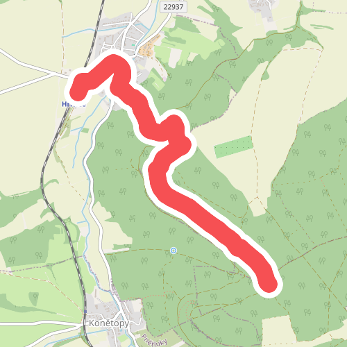 [Z] Na Boru (rozc.) - Hřivice (žst)