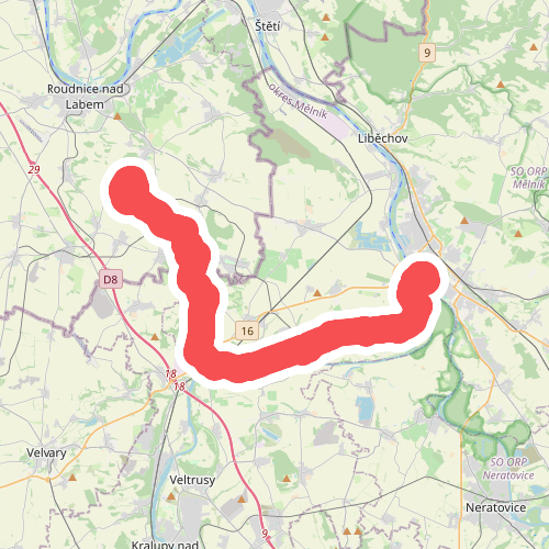 Blaník - Říp - etapa 7: Mělník - Říp