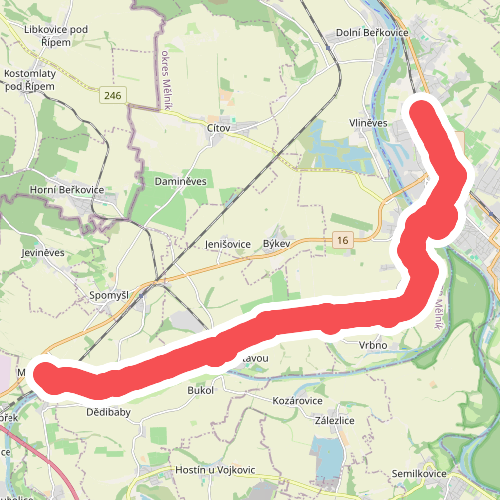 [M] Mlčechvosty - Mělník - Mlazice