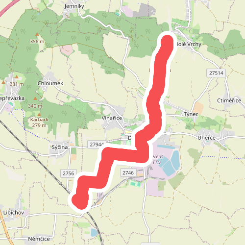 [Ž] Dobrovice žst - Nad Zákoutím (rozc.)