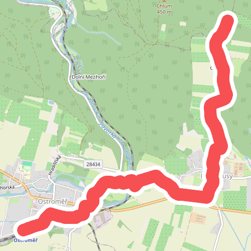 [Ž] Ostroměř - Holovousy - Chloumky