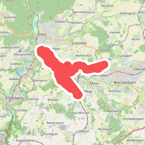 Wanderweg Friesen-Köhlersteig-Stoppachtal-Bhf Netzschkau