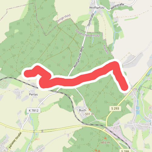 Wanderweg blauer Balken