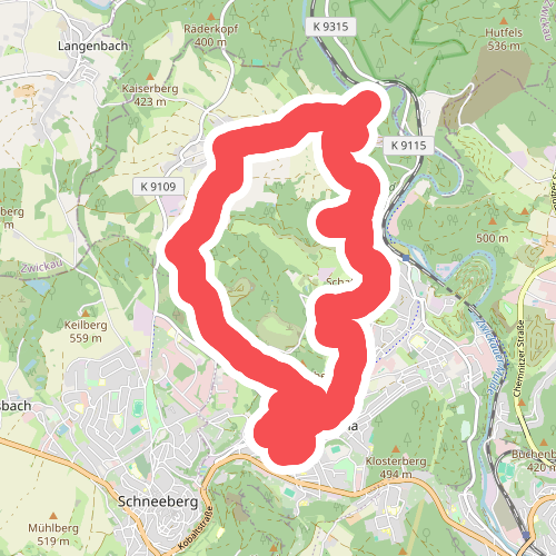 Isenburgschleife Bad Schlema - Wildbach