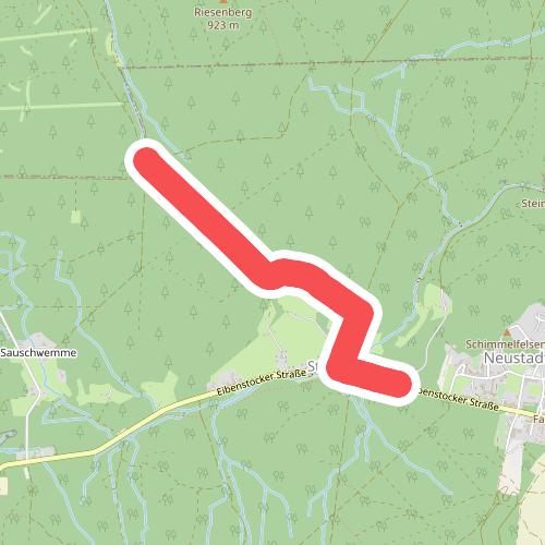 Verbindung Rundwanderwege Steinbachtal - Auersberg