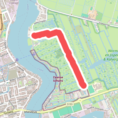 Wandelroute Schanszichtpad Kalverpolder