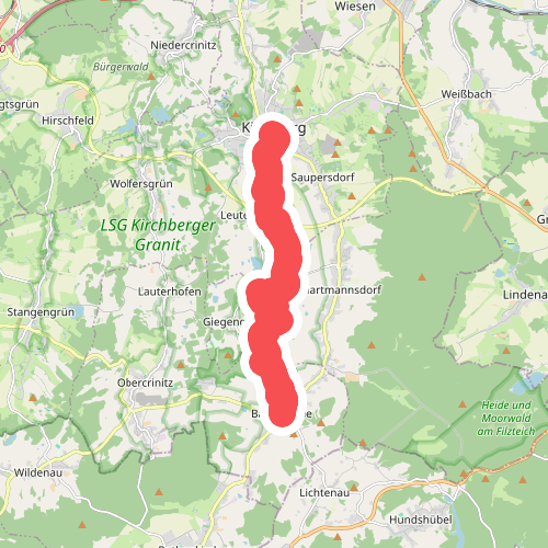 Ww Kirchberg - Giegengrün - Crinitzberg