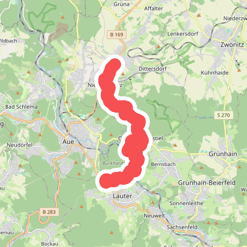 Wanderweg Lößnitz - Lauter