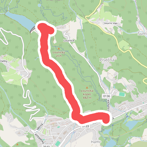 [Ž] Hamr - Nad hrází Mostecké přehrady