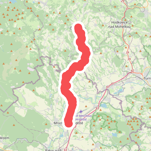 Svatojakubská cesta, Žitavská trasa, Český Dub - Mnichovo Hradiště