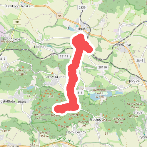 [M] Libuň - Prachovské skály (turistická chata)