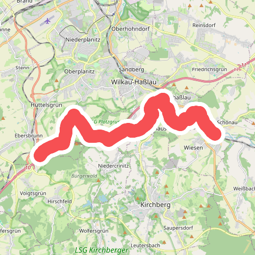 Wanderweg Waldhaus Ebersbrunn-Rottmannsdorf-Culitzsch-Silberstraße-Wiesenburg
