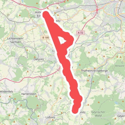 Ww Zwönitz-Hohenstein-Ernstthal, Markierung z.T. mangelhaft